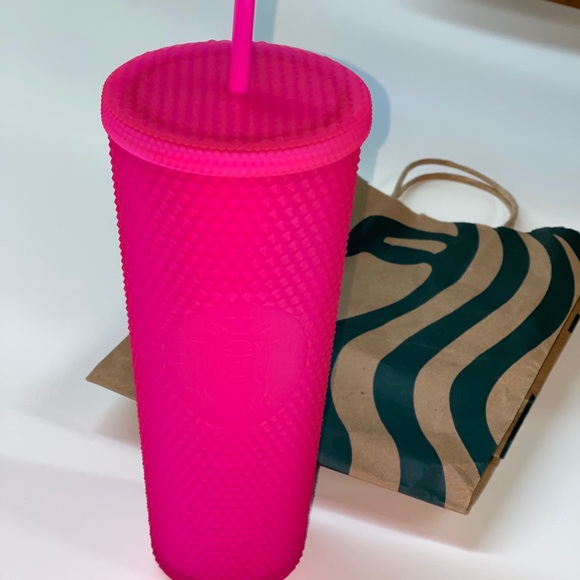 STARBUCKS 2021 Barbie Pink Jelly Stud Tumbler Venti NEW - Picture 4 of 6